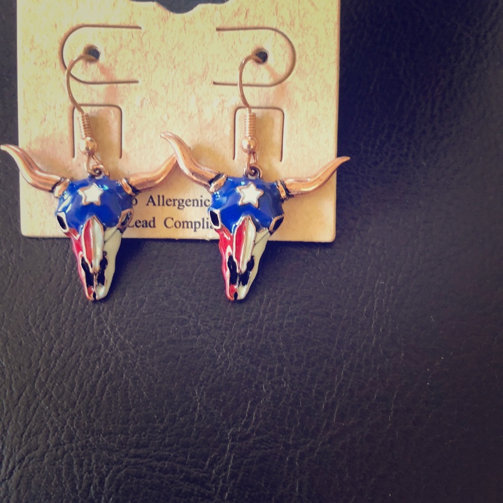 Texas Longhorn earrings